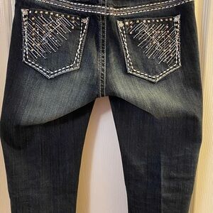 Shyanne rhinestone embroidered jeans, size 30